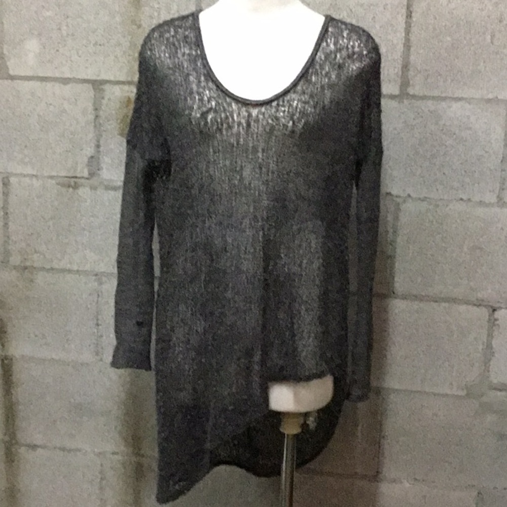 Helmet Lang Sheer Knit Top